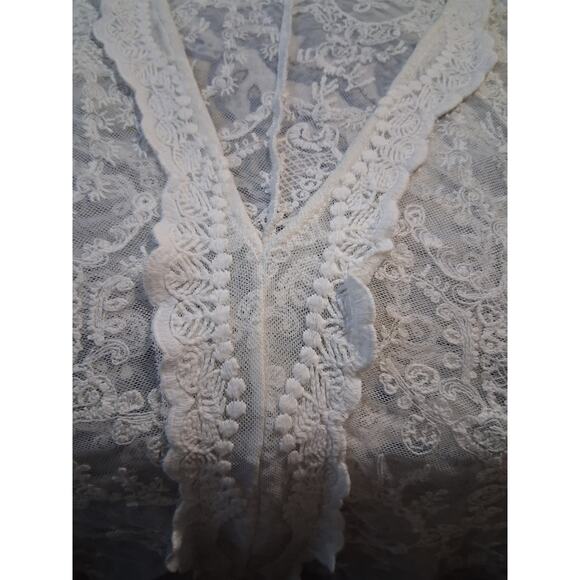 Crochet Whimsical Fairycore Victorian Women's size Large Romantic Lace Top - Picture 6 of 11